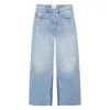 Anine Bing Manon Frayed-hem Jeans In Blue