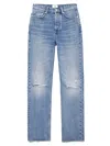 Anine Bing Bruno Destructed Frayed Jeans In Blue