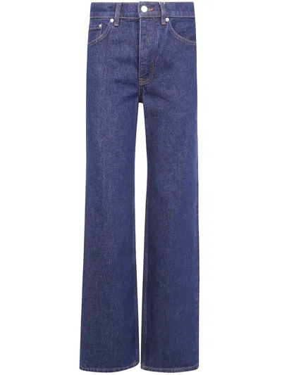 Anine Bing Denim Straight-leg Jeans In Blue
