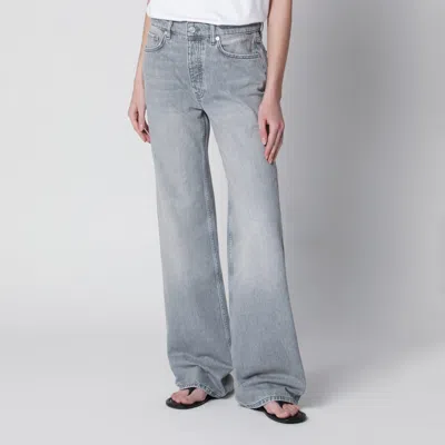 Anine Bing Jeans Hugh Highrise In Light Grey Denim In Gray
