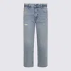 Anine Bing Straight Leg Trousers Distressed Finish