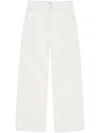 Anine Bing Womens Ecru Manon Wide-leg Mid-rise Denim Jeans In White