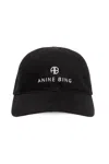Anine Bing Embroidered Jeremy Baseball Cap In Black