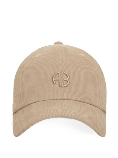 Anine Bing Jeremy Baseball Cap Ab Corduroy In Red
