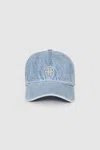 Anine Bing Jeremy Baseball Cap Ab In Bleached Blue Denim In Blue
