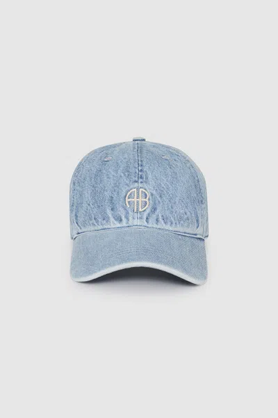 Anine Bing Jeremy Baseball Cap Ab In Bleached Blue Denim