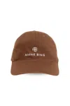Anine Bing Jeremy Baseball Cap In Dark Camel In Brown