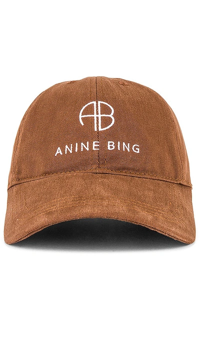 Anine Bing Jeremy Baseball Cap In Dark Camel