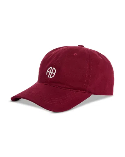 Anine Bing Jeremy Baseball Cap In Burgundy