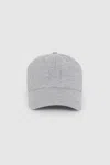 Anine Bing Jeremy Baseball Cap Framed Monogram In Heather Grey In Grey