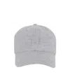 Anine Bing Jeremy Baseball Cap Framed Monogram In Heather Grey In Grey