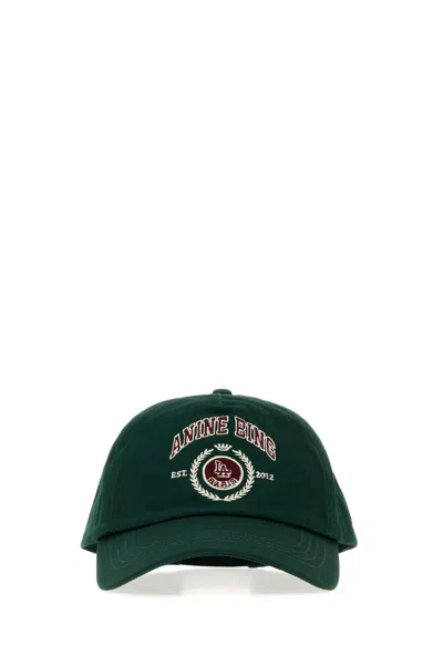 Anine Bing Jeremy Baseball Cap In Cotton In Green