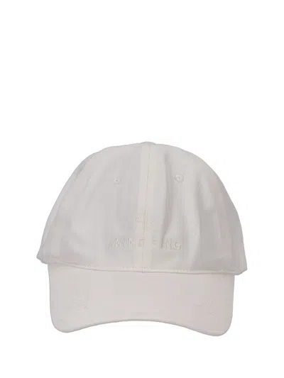 Anine Bing Jeremy Baseball Cap Ivory In White