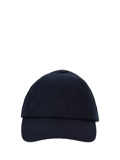 Anine Bing Jeremy Baseball Cap Navy Wool In Blue