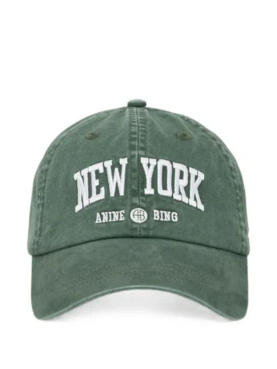 Anine Bing Jeremy Baseball Cap New York University In White