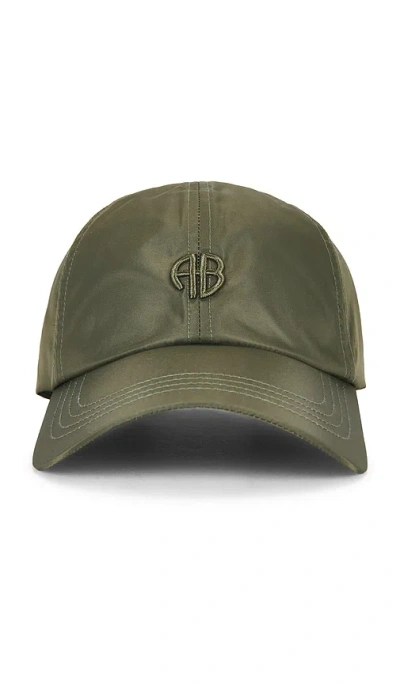 Anine Bing Jeremy Baseball Cap Nylon In 아미 그린