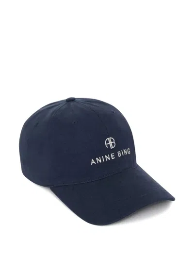Anine Bing Jeremy Baseball Cap Washed Navy In Blue