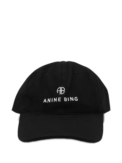 ANINE BING JEREMY BASEBALL LOGO DETAIL HAT