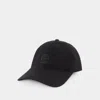 Anine Bing Black Jeremy Framed Monogram Baseball Cap In Black