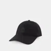 Anine Bing Black Jeremy Framed Monogram Baseball Cap In Black