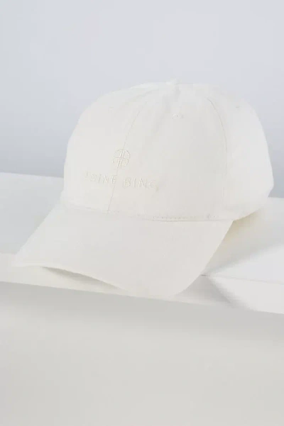 Anine Bing Jeremy Cotton Baseball Cap In White