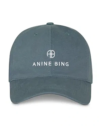 Anine Bing Logo-embroidered Baseball Cap In Green