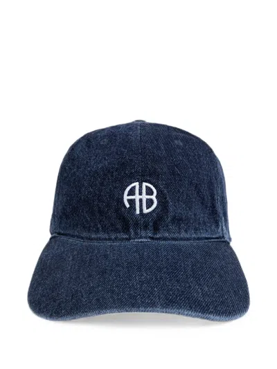 Anine Bing Jeremy Denim Baseball Cap In Gold