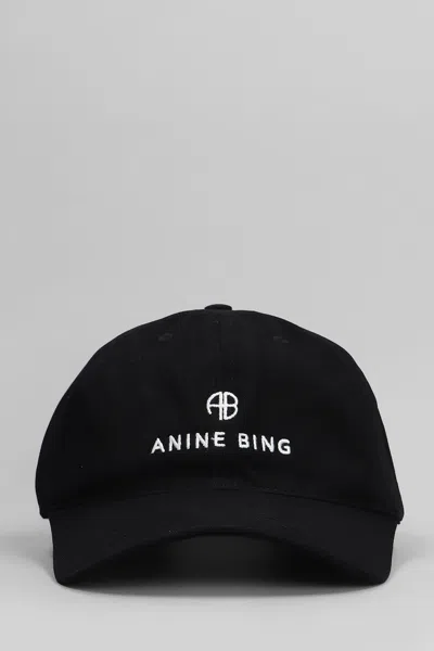ANINE BING JEREMY HATS IN BLACK COTTON