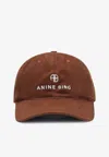 Anine Bing Embroidered Jeremy Baseball Cap In Brown