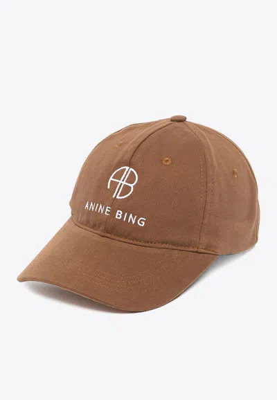 Anine Bing Jeremy Logo Baseball Cap In Brown