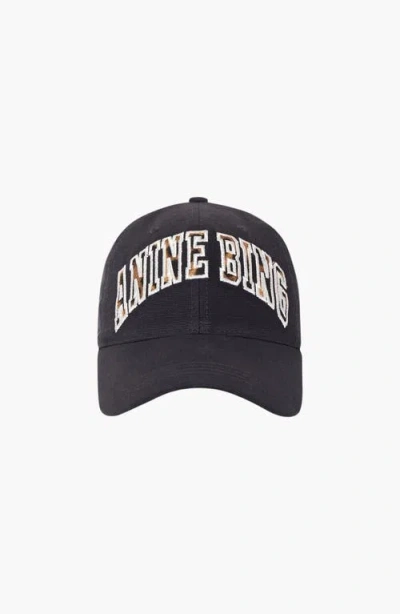Anine Bing Jeremy Logo Baseball Cap In Washed Black