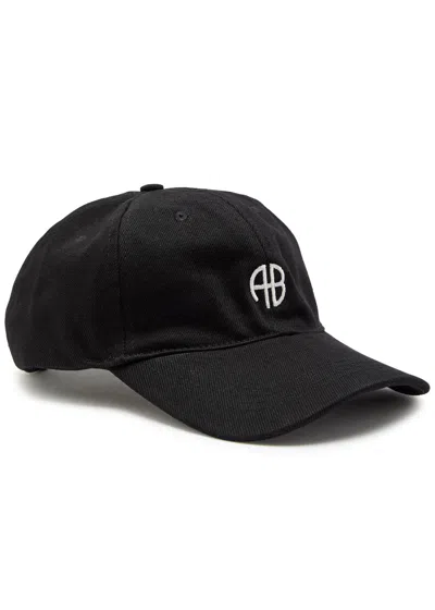 Anine Bing Jeremy Logo-embroidered Cotton Cap In Black