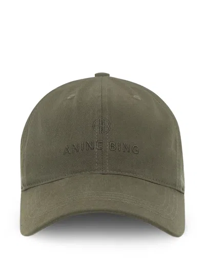 Anine Bing Jeremy Logo-embroidered Baseball Cap In Green