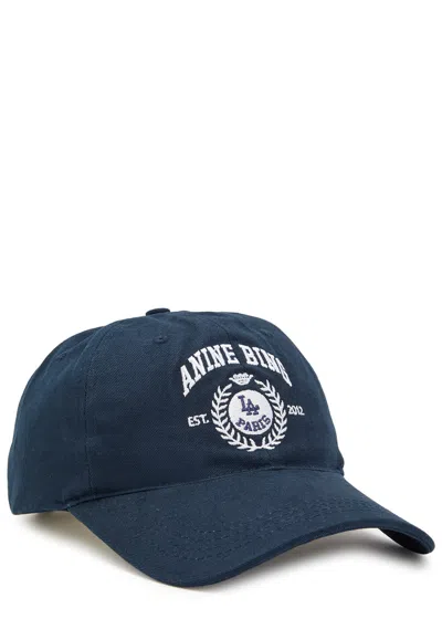 Anine Bing Jeremy Logo-embroidered Twill Cap In Black