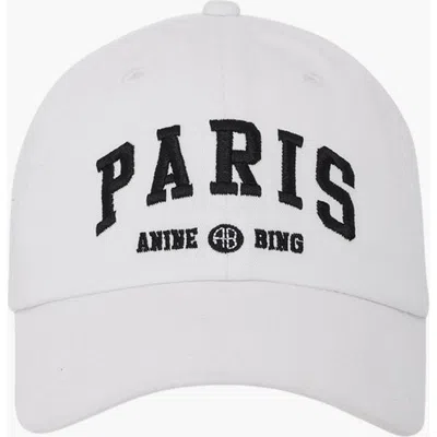 Anine Bing Jeremy Paris University Baseball Cap In White