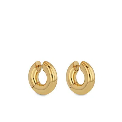 Anine Bing 14kt Yellow Gold Small Bold Link Hoop Earrings
