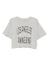 Anine Bing Jhonny Croped Tee Woman Grey In Gray