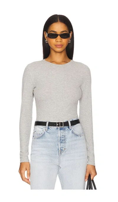 Anine Bing Jo Long Sleeve Tee In Grey