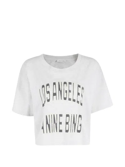 Anine Bing Johnny Cropped T-shirt In Multi