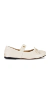 Anine Bing Jolie Flats In Bone Crinkled Patent In Bone Crinkled Patent