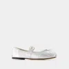 Anine Bing Jolie Flat Shoes In Silver