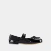 Anine Bing Round Toe Ballet Shoes In Black