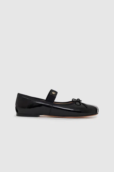 ANINE BING ANINE BING JOLIE FLATS IN BLACK PATENT