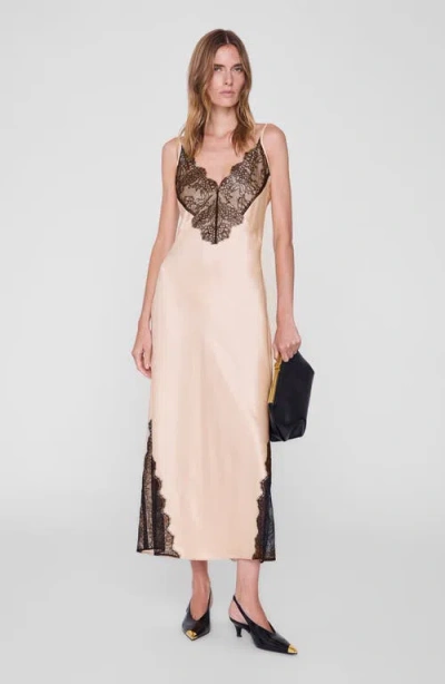 Anine Bing Judy Lace Dress In Animal Print