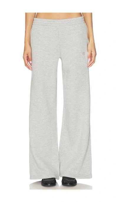 Anine Bing Kacey Sweatpant Monogram In Gray