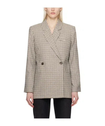 Anine Bing Kaia Check-pattern Blazer In Multi
