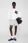 Anine Bing Tailored Shorts Featuring Practical Side Pockets In White