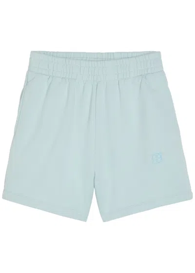 Anine Bing Kam Logo-embroidered Cotton Shorts In Black