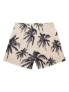 Anine Bing Kam Palm-print Shorts In White