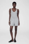 Anine Bing Kam Monogrammed Sweat Shorts